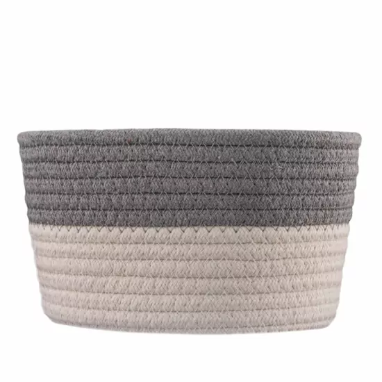 Ardesto Wicker storage basket Vigor 3.5l, cotton twine, grey, white