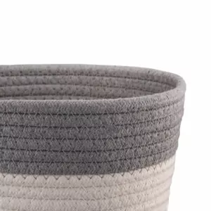 Ardesto Wicker storage basket Vigor 3.5l, cotton twine, grey, white