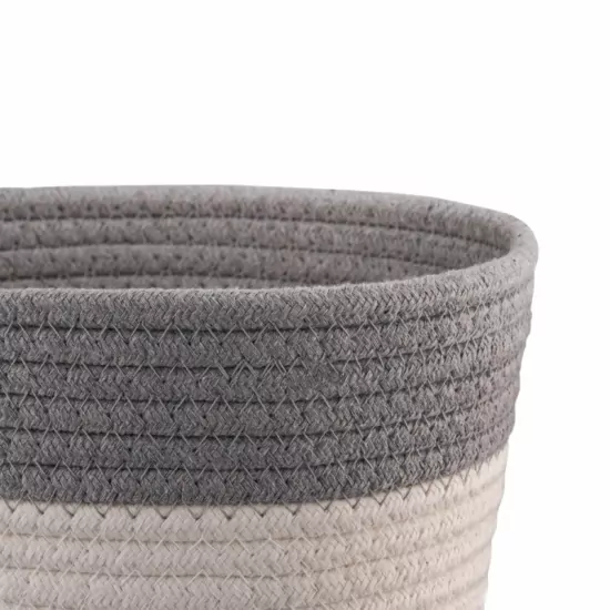 Ardesto Wicker storage basket Vigor 3.5l, cotton twine, grey, white