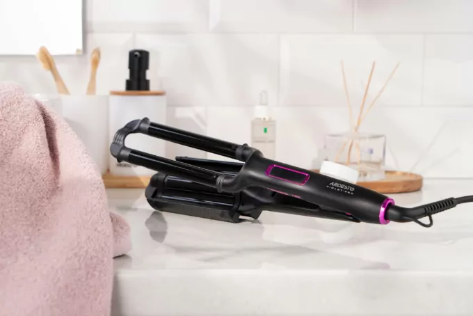 Плойка для створення локонів Ardesto Violet Pro, 90Вт, 170-210C, кераміка, чорний