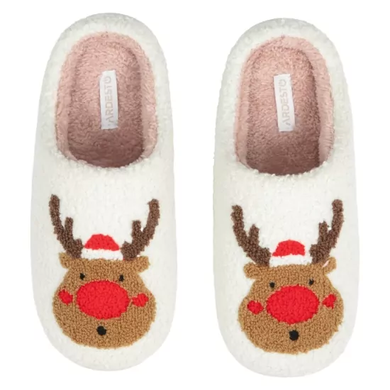 Обувь домашняя ARDESTO Christmas 40/41 размер, 100% полиэстер, подошва 100% резина, белый