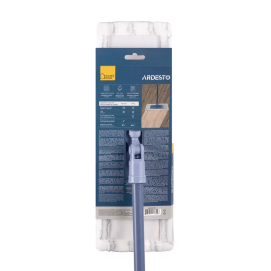 Ardesto Mop Solid 41cm with telescopic handle 75/130cm and a refill, blue