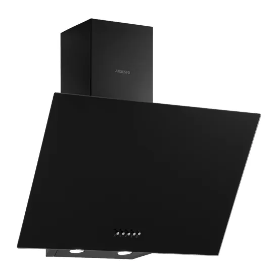 Витяжка Ardesto похила, 60см, 900м3ч, скло, 2х1Вт LED, кнопкове, чорний