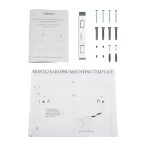 Витяжка Ardesto похила, 60см, 900м3ч, скло, 2х1Вт LED, кнопкове, чорний