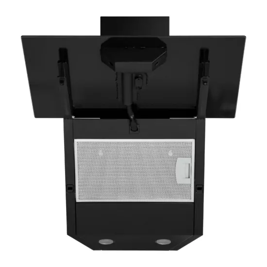 Hood Ardesto Inclined hood, 50cm, 450m3h, glass, 2х1W LED, button, black