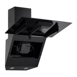 Hood Ardesto Inclined hood, 50cm, 450m3h, glass, 2х1W LED, button, black