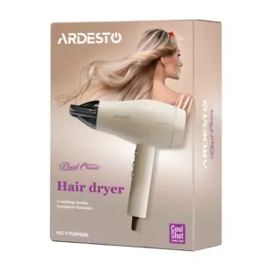 Ardesto Hair Dryer Cream HD-Y700PERL, 1800-2000W, 2 speeds, 3 heat setting, beige