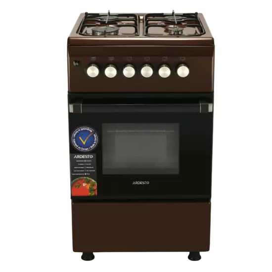 Плита Ardesto газова, 50л, 50×60см, електропідпал, форсунки LPG (підключення газового балона), коричневий