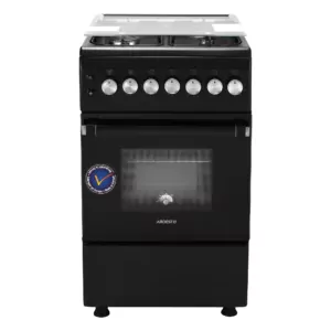 Плита ARDESTO газовая, 50л, 50×60см, стеклянная крышка, электроподжиг, таймер, термометр, кофе адаптер, форсунки LPG (подключение газового баллона), черный