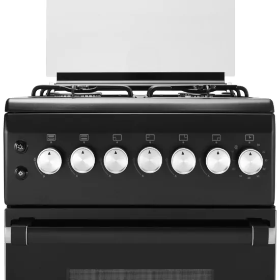 Плита ARDESTO газовая, 50л, 50×60см, стеклянная крышка, электроподжиг, таймер, термометр, кофе адаптер, форсунки LPG (подключение газового баллона), черный