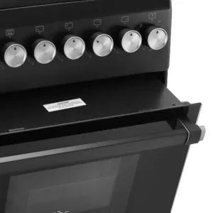 Плита ARDESTO газовая, 50л, 50×60см, стеклянная крышка, электроподжиг, таймер, термометр, кофе адаптер, форсунки LPG (подключение газового баллона), черный