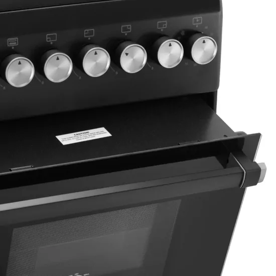 Плита ARDESTO газовая, 50л, 50×60см, стеклянная крышка, электроподжиг, таймер, термометр, кофе адаптер, форсунки LPG (подключение газового баллона), черный