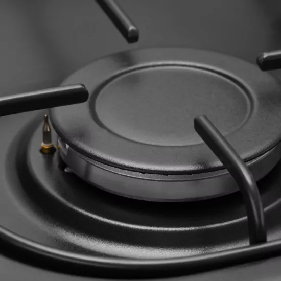 Плита ARDESTO газовая, 50л, 50×60см, стеклянная крышка, электроподжиг, таймер, термометр, кофе адаптер, форсунки LPG (подключение газового баллона), черный