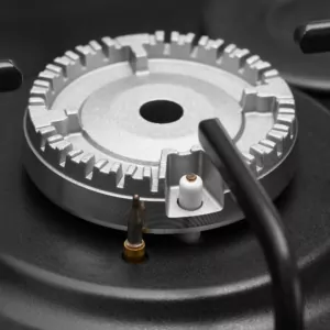 Плита ARDESTO газовая, 50л, 50×60см, стеклянная крышка, электроподжиг, таймер, термометр, кофе адаптер, форсунки LPG (подключение газового баллона), черный