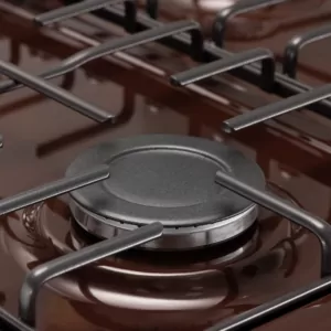 Cooker ARDESTO gas, 58L, 60x60cm, glass lid, electric ignition, lighting, timer, thermometer, drop-down drawer, LPG conversion set (gas cylinder connection), brown