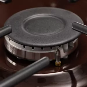 Cooker ARDESTO gas, 58L, 60x60cm, glass lid, electric ignition, lighting, timer, thermometer, drop-down drawer, LPG conversion set (gas cylinder connection), brown