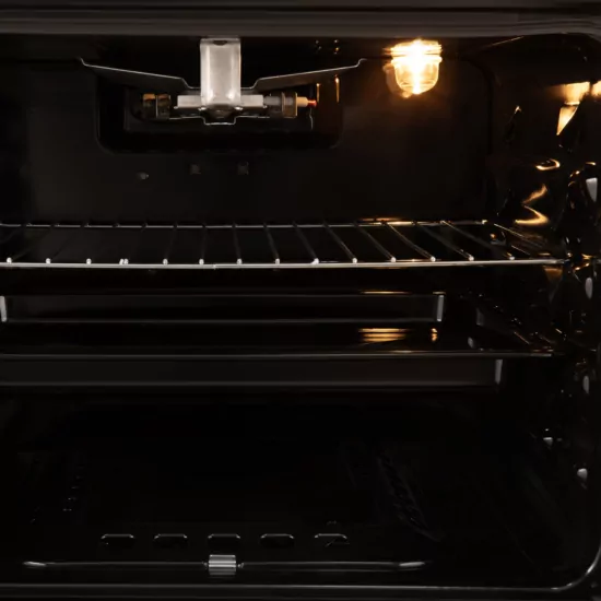 Cooker ARDESTO gas, 58L, 60x60cm, glass lid, electric ignition, lighting, timer, thermometer, drop-down drawer, LPG conversion set (gas cylinder connection), brown