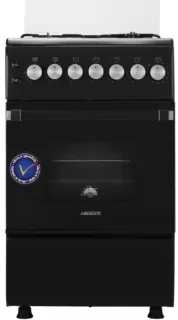 Cooker Ardesto gas, 50L, 50x60cm, glass lid, electronic ignition, timer, thermometer, coffee adapter, LPG conversion set (gas cylinder connection), black