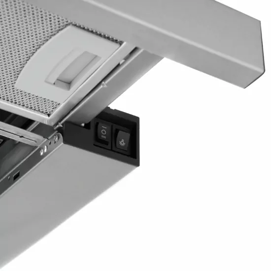 Hood ARDESTO telescopic, 60cm, 450m3h, metal, 2х1W LED, button, inox