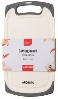 Дошка кухонна Ardesto Gemini, 25х15х0.8см, пластик, білий