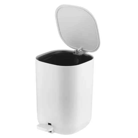 Ведро для мусора Ardesto Vigor с педалью, 3л, полипропилен, белый