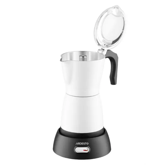Кавоварка Ardesto електрична гейзерна  0.3л, мелена, білий