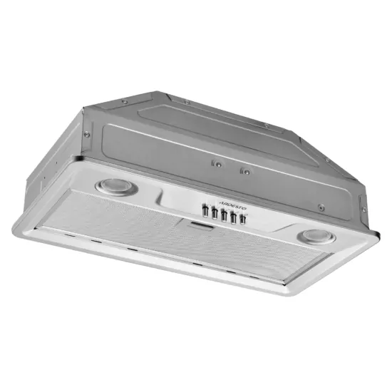 Hood Ardesto integrated, 52cm, 450m3h, metal, 2х1W LED, button, inox