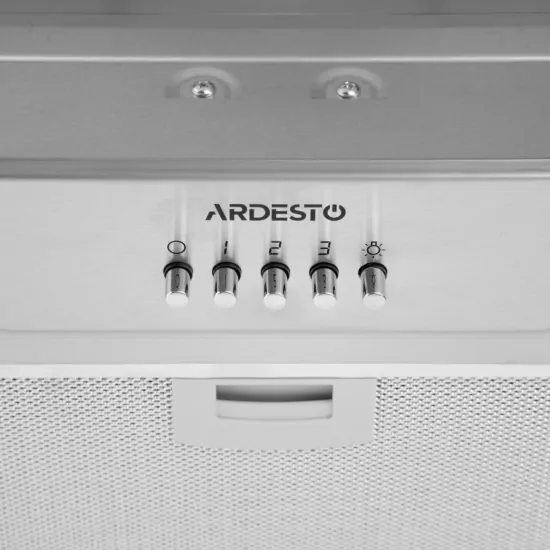 Hood Ardesto integrated, 52cm, 450m3h, metal, 2х1W LED, button, inox