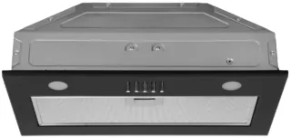 Витяжка ARDESTO вбудована, 52см, 700м3ч,  скло, 2х1Вт LED, кнопкове, чорний