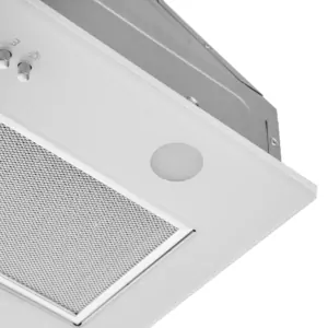 Hood Ardesto integrated, 52cm, 700m3h, glass, 2х1W LED, button, white
