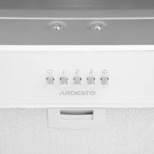 Hood Ardesto integrated, 52cm, 700m3h, glass, 2х1W LED, button, white