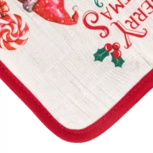 Ardesto Potholder set for kitchen Christmas Gingerbread 18х20cm, 18х30cm, 100% polyester (top), 100% cotton (back), red