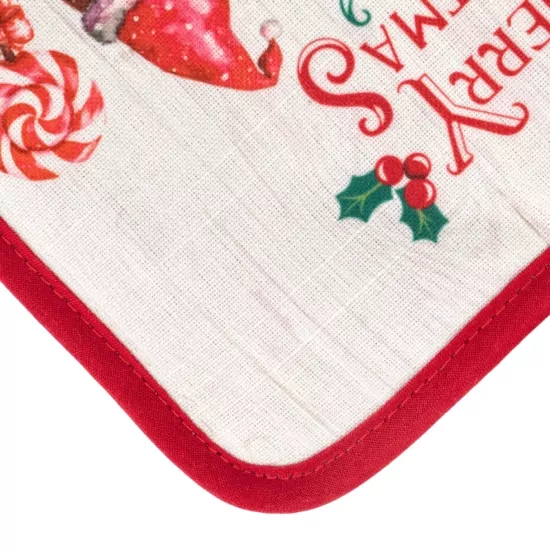 Ardesto Potholder set for kitchen Christmas Gingerbread 18х20cm, 18х30cm, 100% polyester (top), 100% cotton (back), red