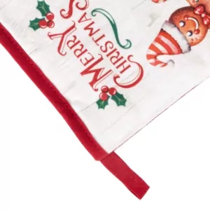 Ardesto Potholder set for kitchen Christmas Gingerbread 18х20cm, 18х30cm, 100% polyester (top), 100% cotton (back), red