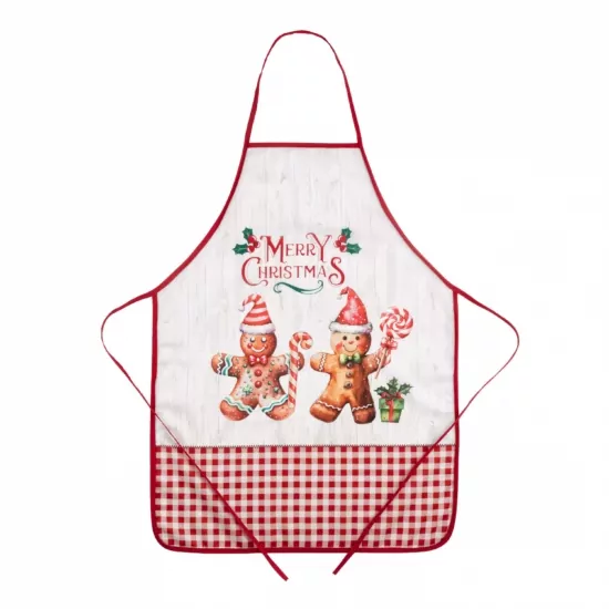 ARDESTO Apron Christmas Gingerbread 60х80cm, 100% polyester, red