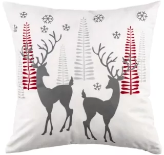 Подушка декор. ARDESTO Christmas Deer 45х45см, 100% поліестер, білий