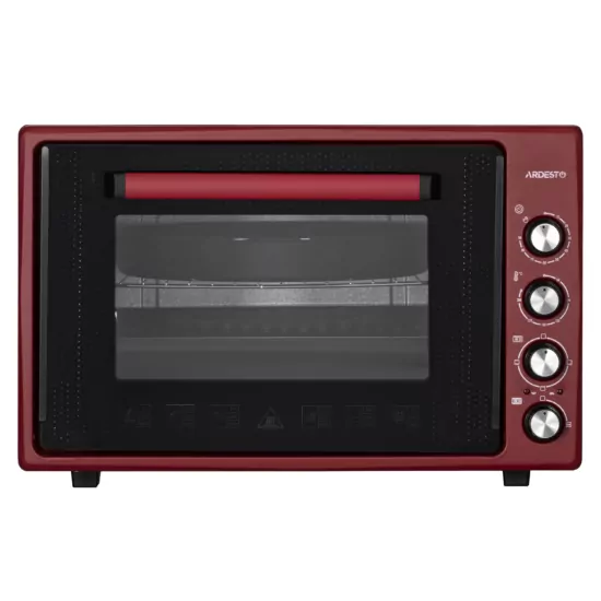 Electric oven ARDESTO, 70L, 2000W, mech., double glass, rotisserie, raspberry