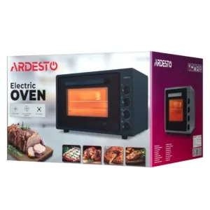 Electric oven ARDESTO, 70L, 2000W, mech., double glass, rotisserie, raspberry