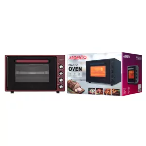 Electric oven ARDESTO, 70L, 2000W, mech., double glass, rotisserie, raspberry