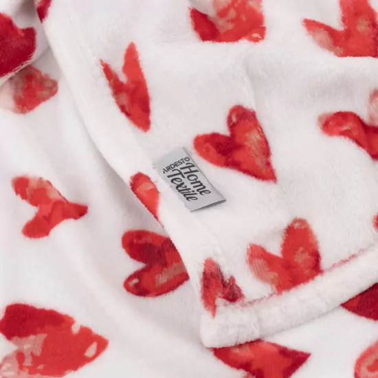 Плед Ardesto Flannel 160х200см, 100% полиэстер, сердечка
