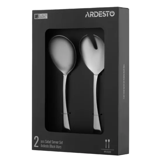 Ardesto Salad server set Black Mars, 2 pcs, stainless steel