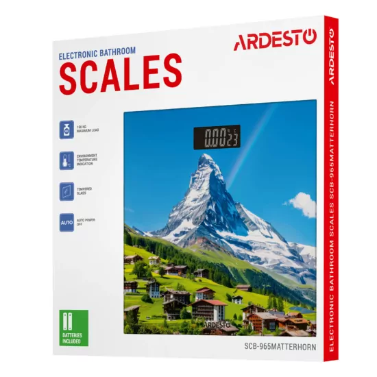 Весы напольные ARDESTO SCB-965MATTERHORN макс. вес 150 кг/рисунок