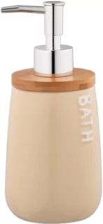 Диспенсер для мила Ardesto Prestigio 420мл, доломіт, бамбук, пластик, бежевий