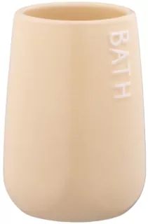 Склянка для зубних щіток Ardesto Prestigio 8.5×12см, доломіт, бежевий