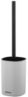 Набір щітка для унітазу з підставкою Ardesto Vigor 9.9×15/39см, поліпропілен, нержавіюча сталь, сірий