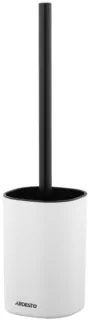 Набір щітка для унітазу з підставкою Ardesto Vigor 9.9×15/39см, поліпропілен, нержавіюча сталь, білий