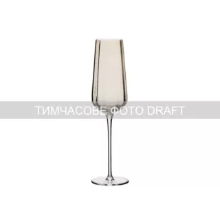 Набір келихів для шампанського Ardesto Black Mars Altair 300мл, 2шт, скло, золотистий