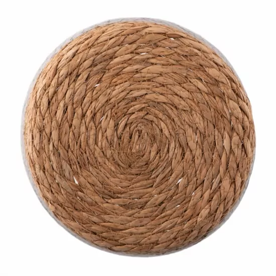 Basket ARDESTO Minimalism 23x23x19cm, paper twine, cottail grass, grey