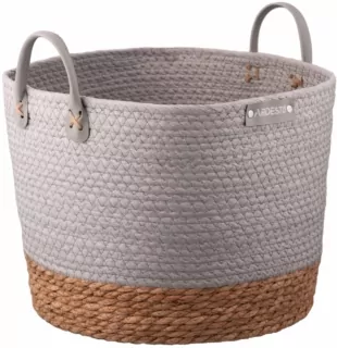 Корзина ARDESTO Minimalism 35х35х27см, бумажный шпагат, рогожка, серая