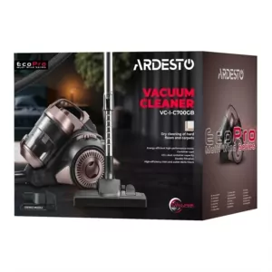 Пылесос Ardesto контейнерный, 700Вт, конт пыль -2.5л, НЕРА, чёрно-бронзовый